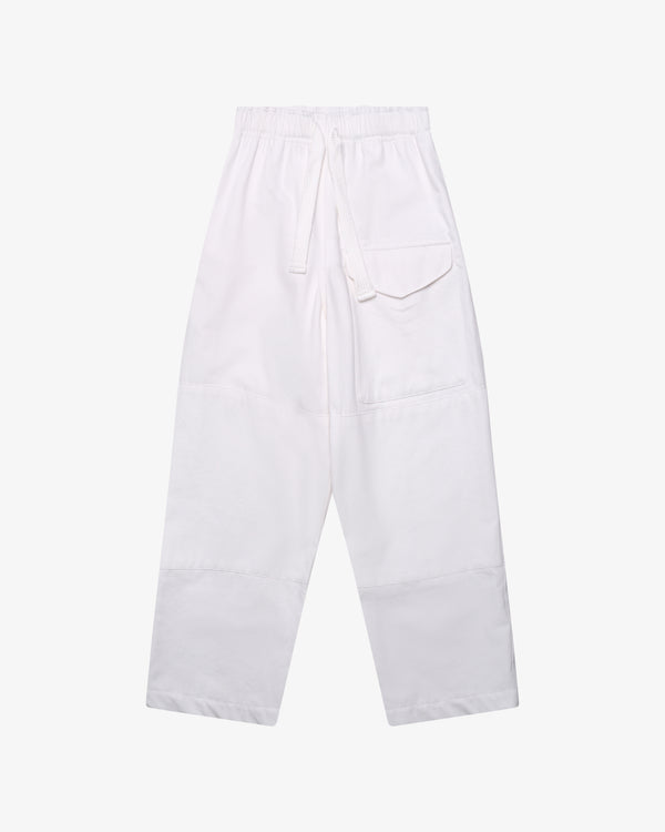 STUDIO NICHOLSON - Men's Patch Pocket Drawstring Pant - (White)