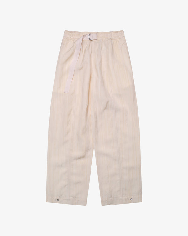 STUDIO NICHOLSON - Women's Pants Draw Cord Elastic Pant - (Off-White)