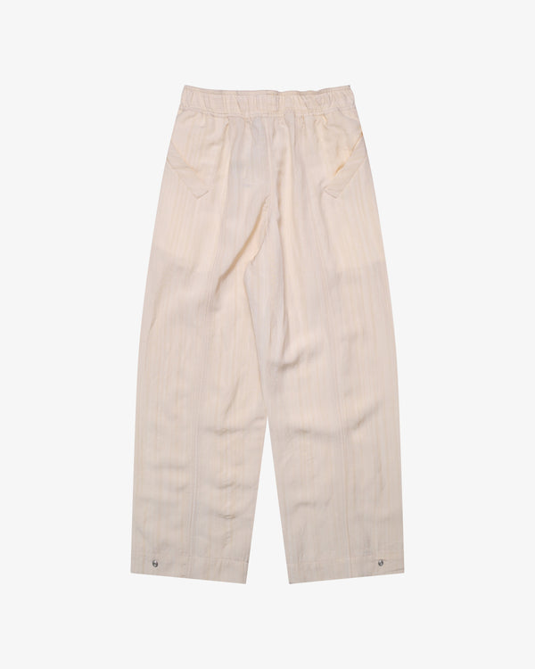 STUDIO NICHOLSON - Women's Pants Draw Cord Elastic Pant - (Off-White)
