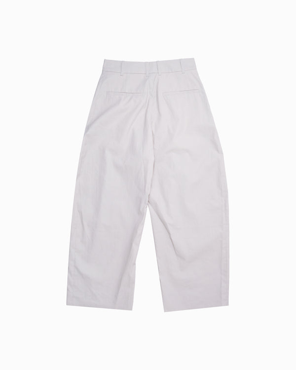 STUDIO NICHOLSON - Women's Pants Single Pleat Curved Leg Pant - (Natural)