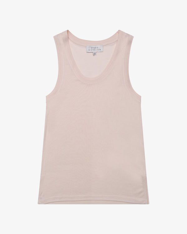 STUDIO NICHOLSON - Women's Jersey Scoop Neck Vest - (Cream)