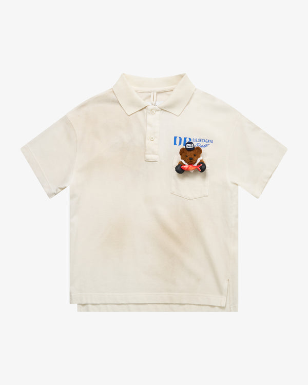 Doublet - Men's Polo Shirt With My Workwear Bear - (White)