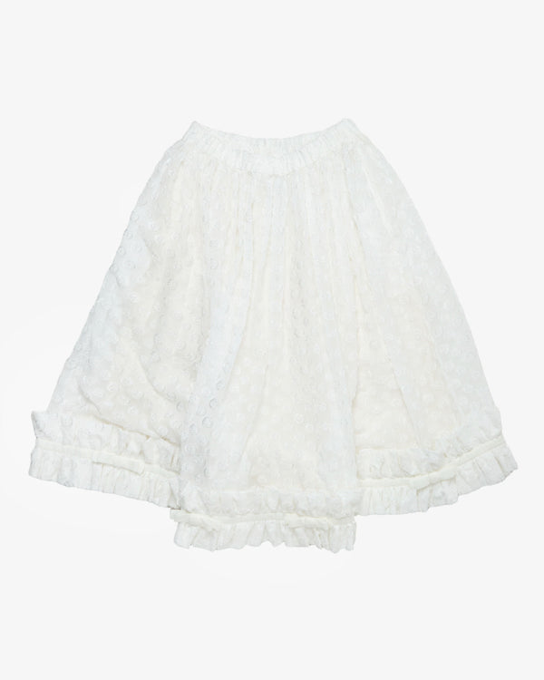Noir Kei Ninomiya - Women's Polka Dots Pattern Cut Jacquard Georgette - (White)