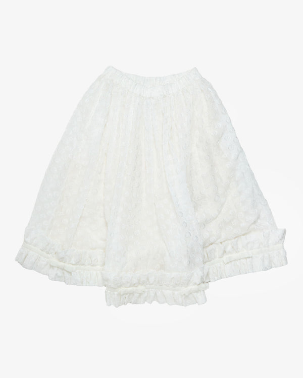 Noir Kei Ninomiya - Women's Polka Dots Pattern Cut Jacquard Georgette - (White)