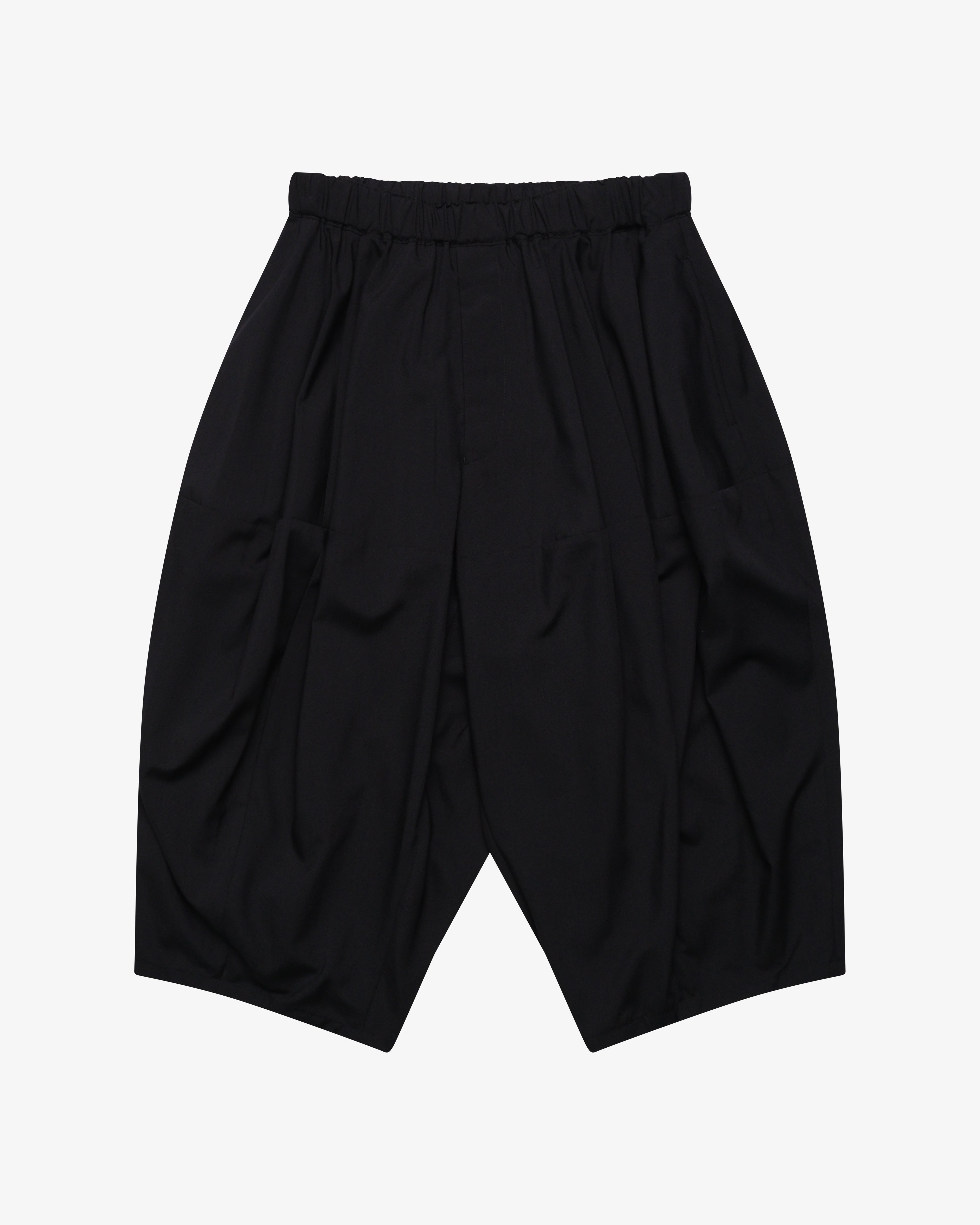 Black Comme des Garçons: Men's Flowy Balloon Pants (Black) | DSMS