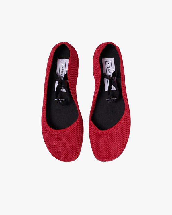 DROGHERIA CRIVELLINI_DROGHERIA CRIVELLINI - Women's Ballet Round Elastic - (Red)_FLAT SHOES