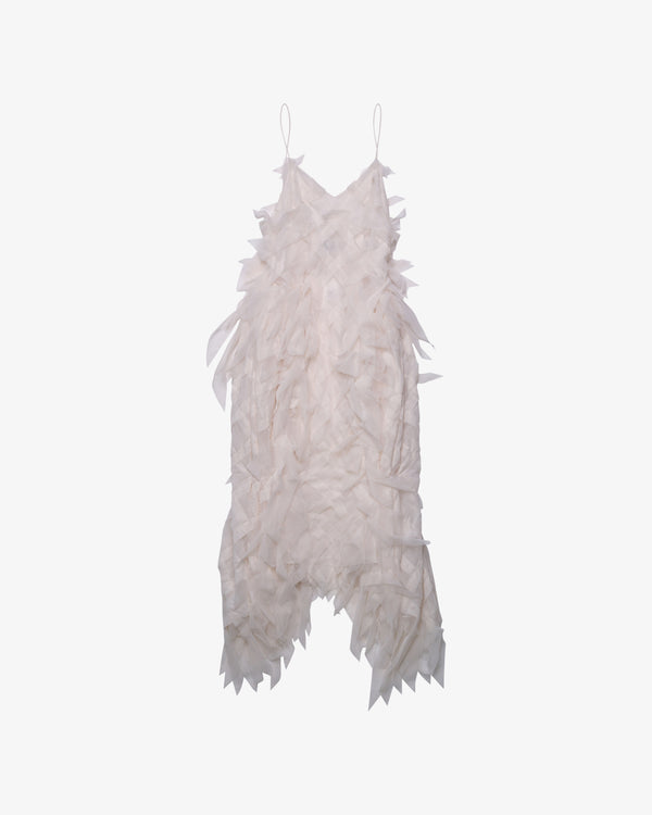 PAULINE DUJANCOURT - Women's Tulle Argyle Textile Slip Dress - (White)