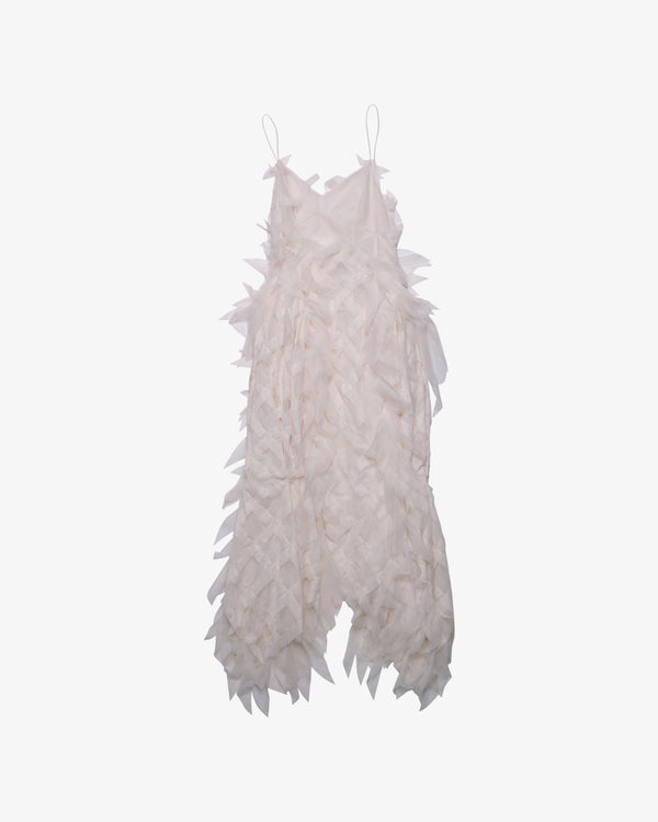 PAULINE DUJANCOURT - Women's Tulle Argyle Textile Slip Dress - (White)