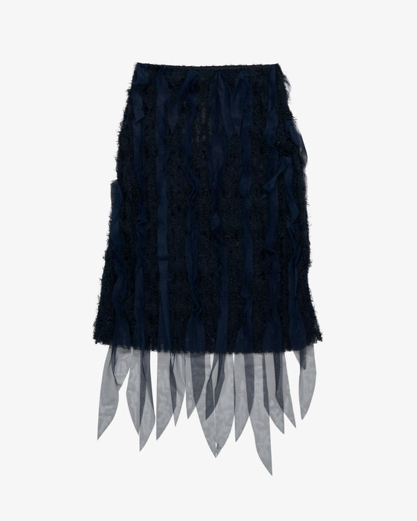 PAULINE DUJANCOURT - Women's Fluffy Feathers Skirt - (Navy)