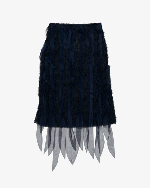 PAULINE DUJANCOURT - Women's Fluffy Feathers Skirt - (Navy)