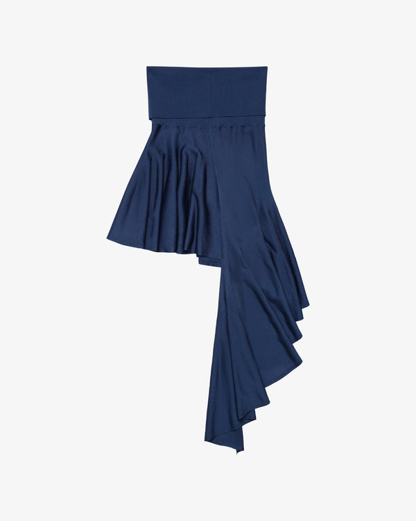 ALAÏA - Women's Pointed Skirt - (Denim)