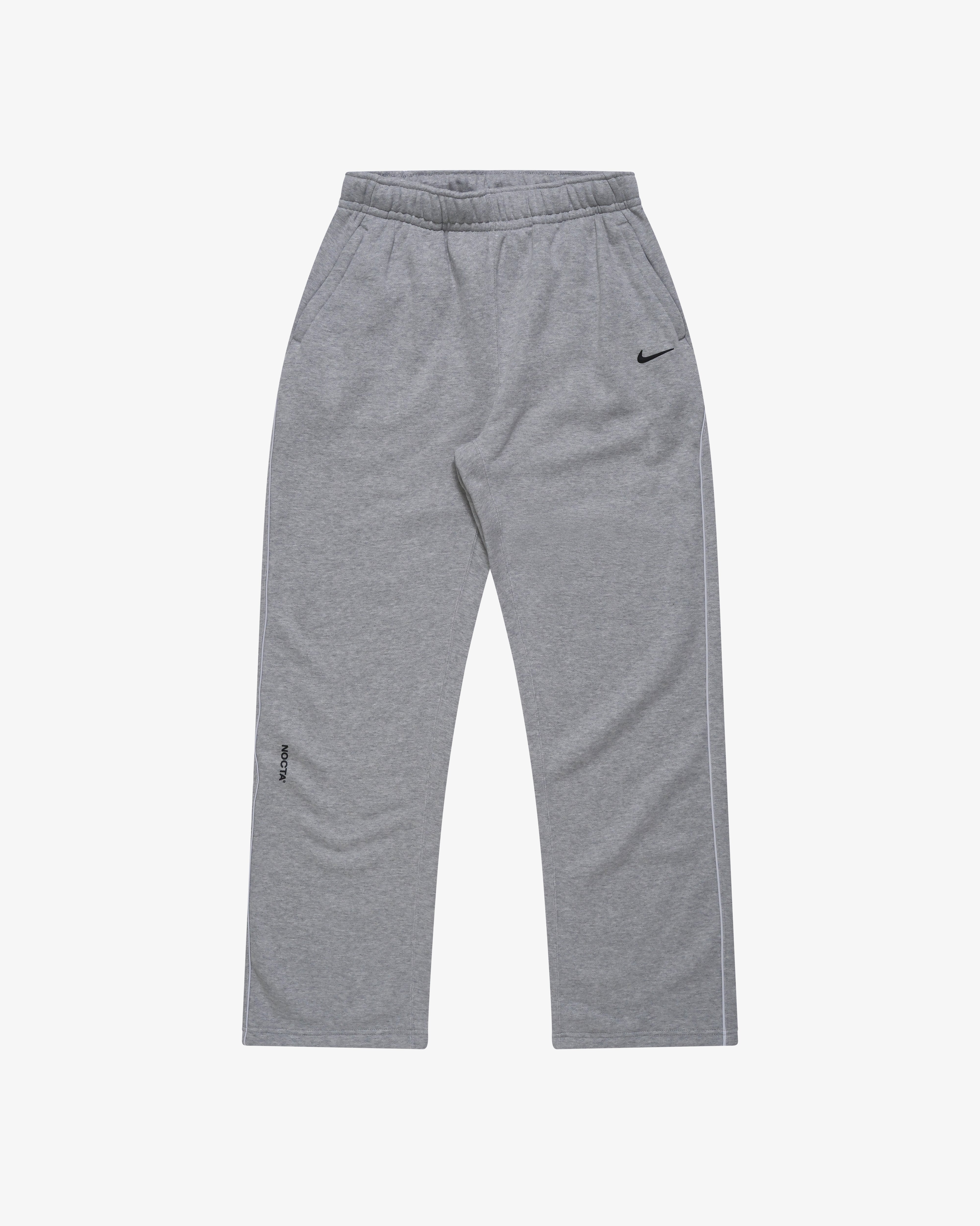 Nike: Men's Nocta Fleece CS Open-Hem Tracksuit Bottoms (FZ4675-063