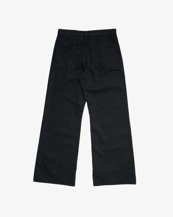 ANN DEMEULEMEESTER - Men's Modest 5-Pockets Relaxed Flared Trousers - (Black)