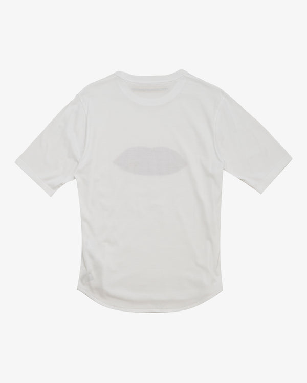 META CAMPANIA COLLECTIVE  - Men's Max Curved Hem Jersey Cotton Fitted Print T Shirt - (White)