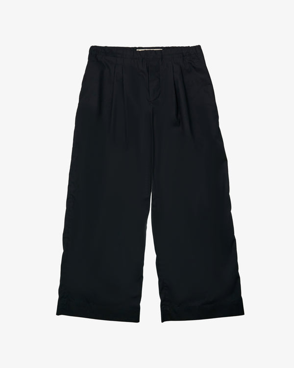 META CAMPANIA COLLECTIVE  - Men's Trace Pleated Light Cotton Popeline Trousers - (Black)