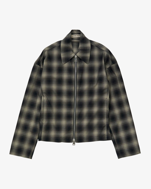 META CAMPANIA COLLECTIVE  - Men's Tino Cotton Check Shirting Collar Blouson - (Checks)