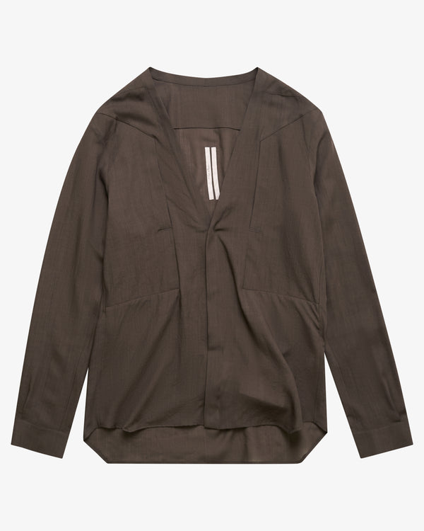 Rick Owens - Men's Larry Fogpocket Shirt - (Brown)