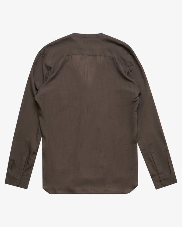 Rick Owens_Rick Owens - Men's Larry Fogpocket Shirt - (Brown)_SHIRTS