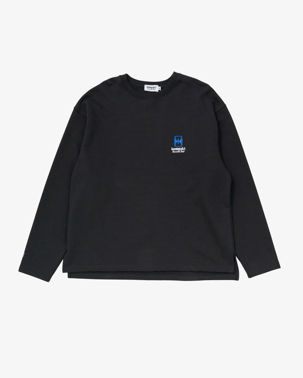 Kompakt Record Bar - Men's Basic Logo Long Sleeve Sweat - (Charcoal)
