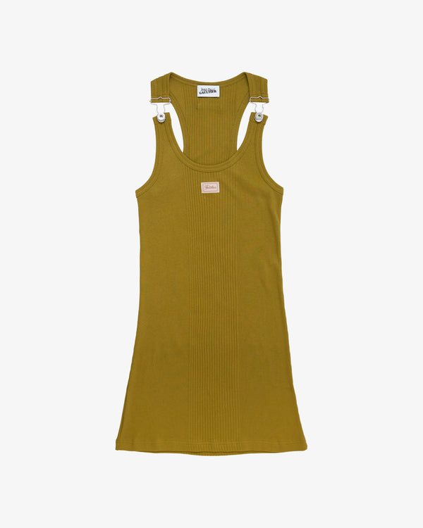 Jean Paul Gaultier - Women's Cotton Ribbed Short Dress - (Green)