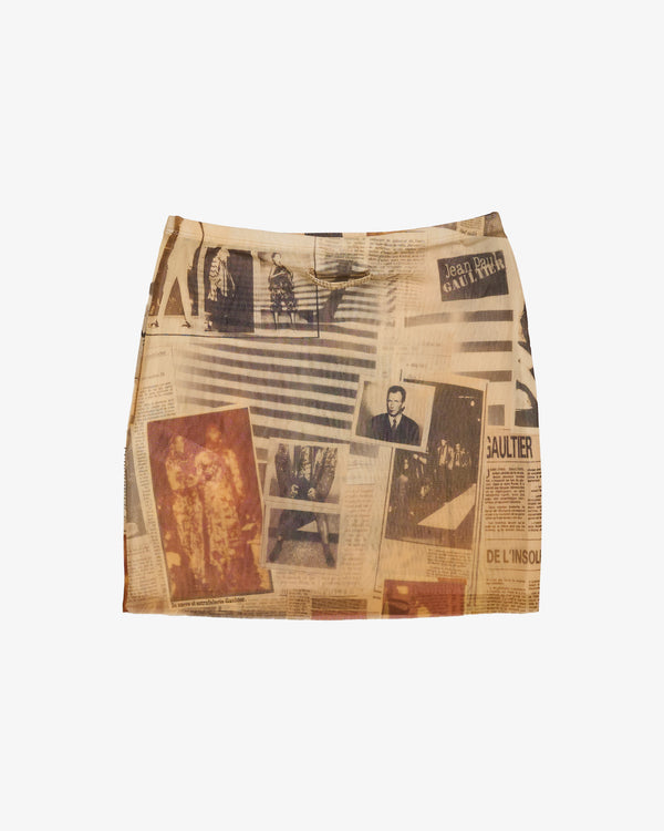 Jean Paul Gaultier - Women's Mesh Mini Skirt - (Print)