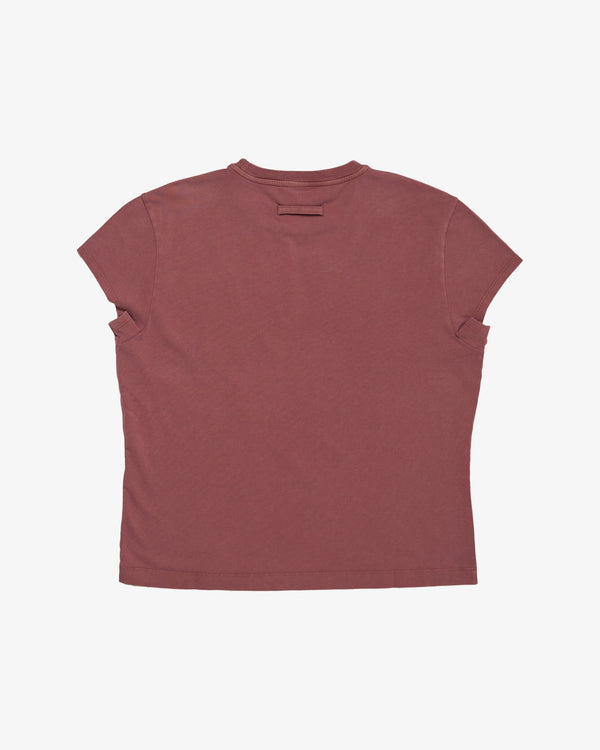 Jean Paul Gaultier - Women's Stretch Cotton Baby Tee - (Burgundy)