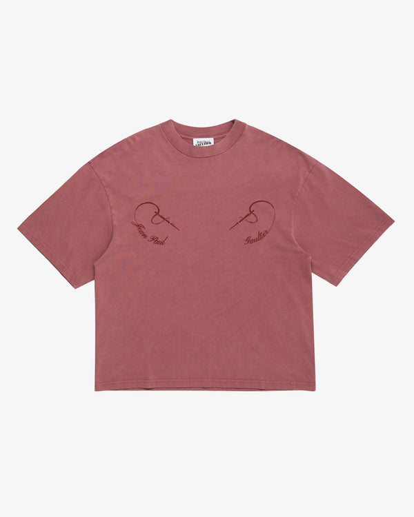 Jean Paul Gaultier - Women's Cotton Oversized Tee - (Burgundy)
