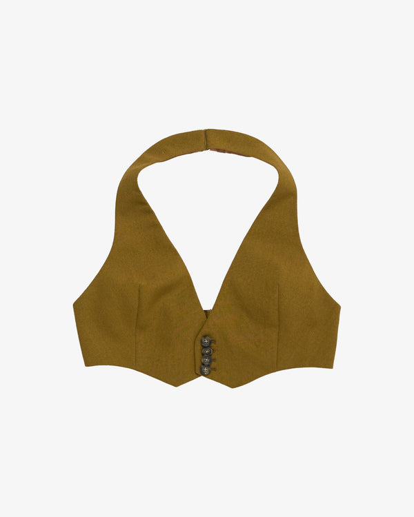 Jean Paul Gaultier - Women's Backless Tailoring Gilet - (Olive)