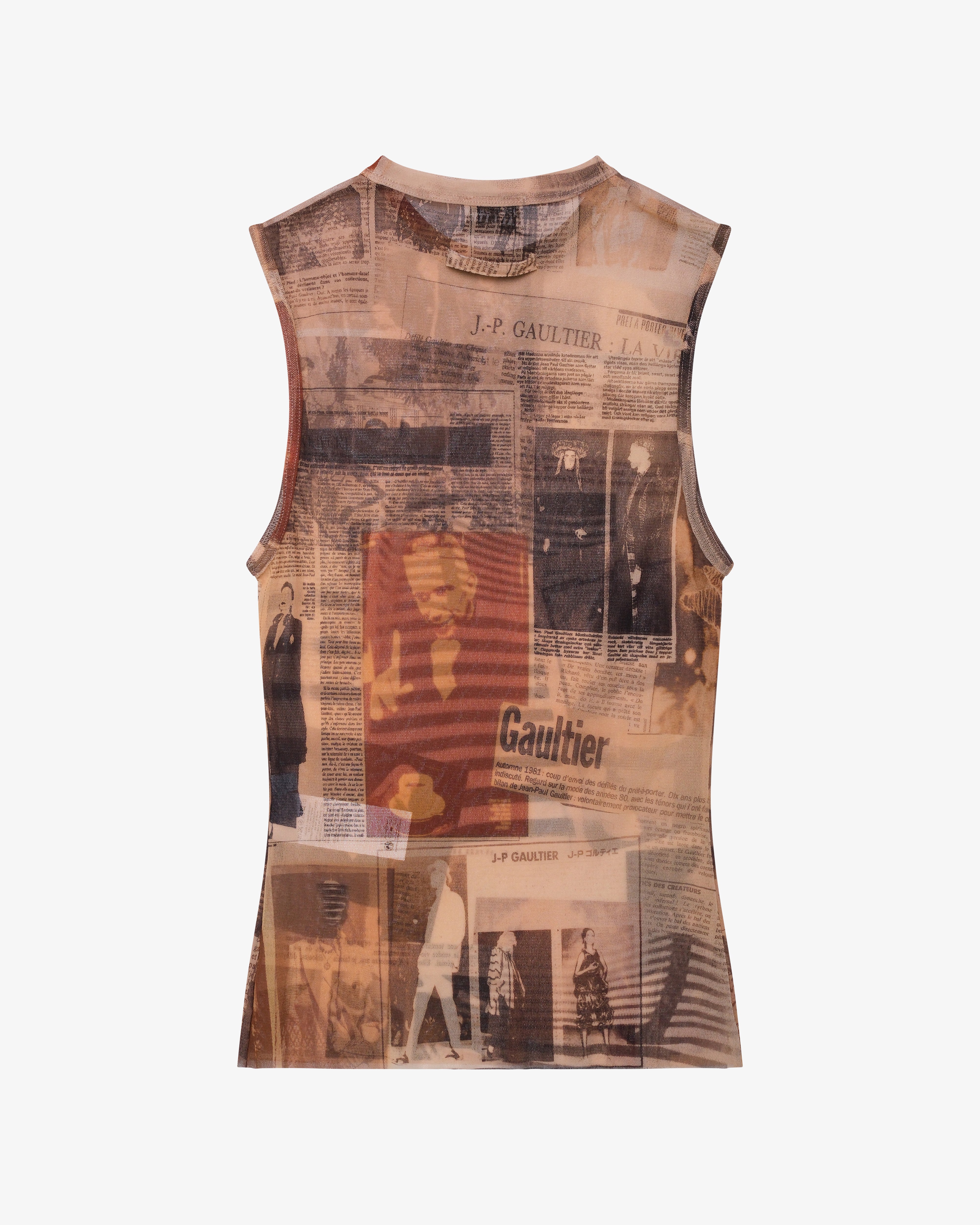 Jean Paul Gaultier: Women's Mesh Tank Top (Print) | DSMS E-SHOP