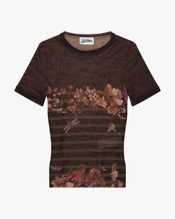 Jean Paul Gaultier - Women's Mesh Baby Tee - (Print)