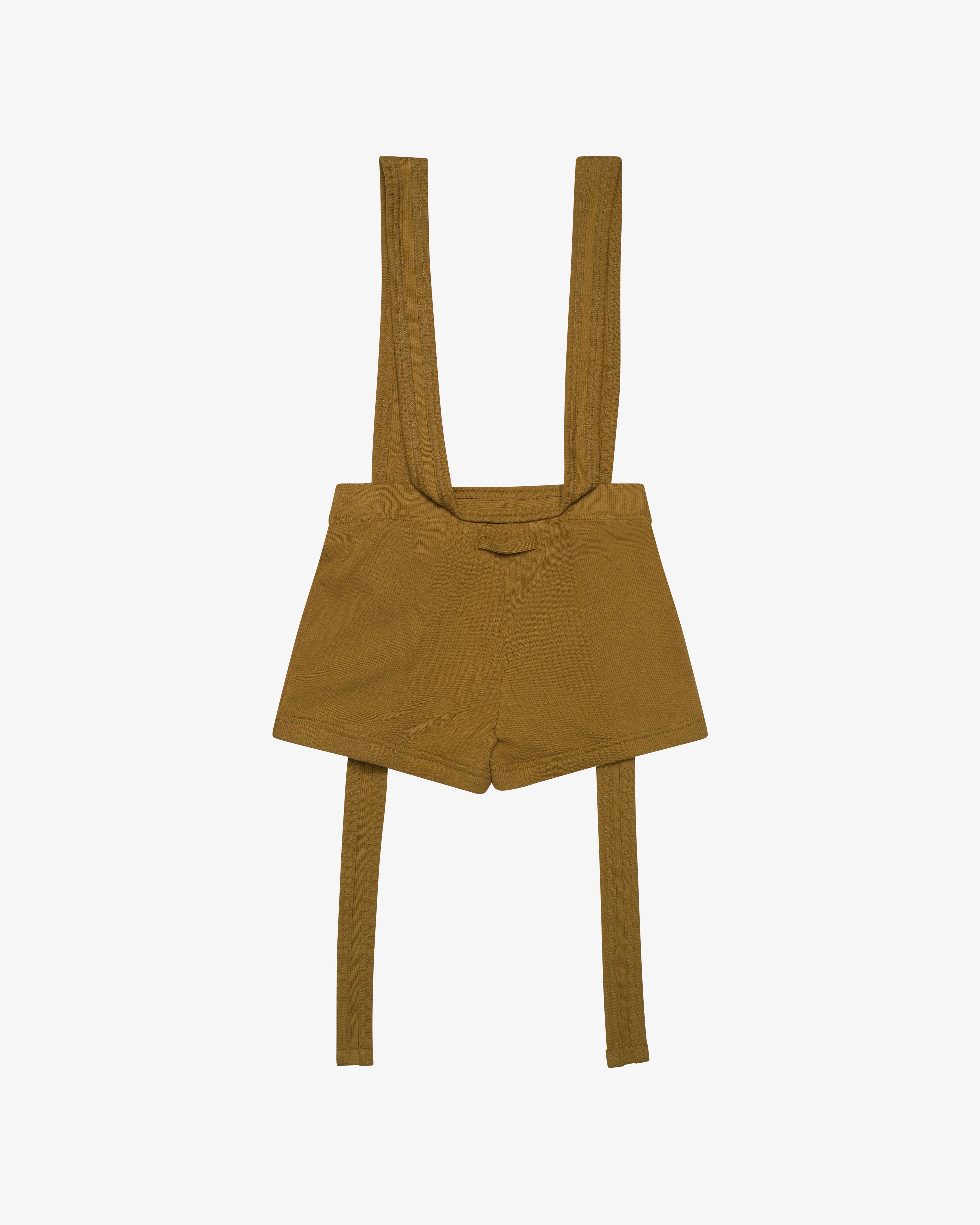 Jean Paul Gaultier: Women's Cotton Ribbed Short (Green) | DSMS E-SHOP