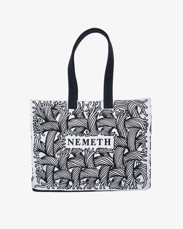 Christopher Nemeth - Men's Long Strap Bag Ivory -Ve Print - (Black)
