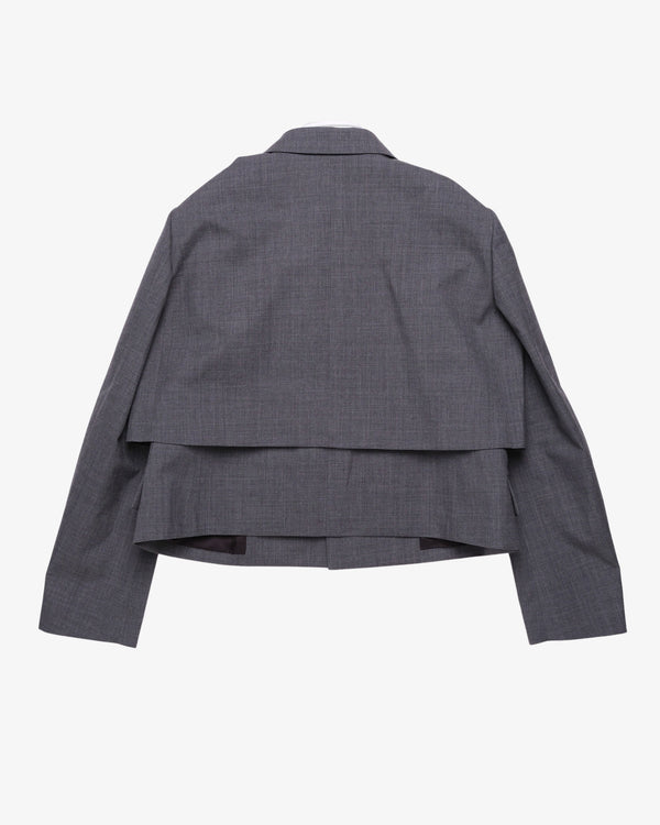 SACAI - Women's Suiting X Poplin Jacket - (Grey)