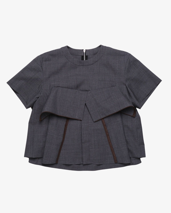 SACAI - Women's Suiting Pullover - (Grey)