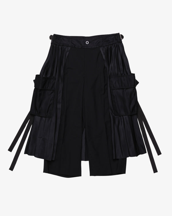 SACAI - Women's Suiting X Nylon Twill Pants - (Black)