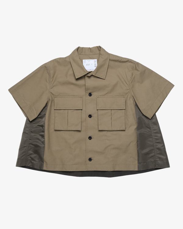 SACAI - Women's Cotton Weather Shirt - (Beige)