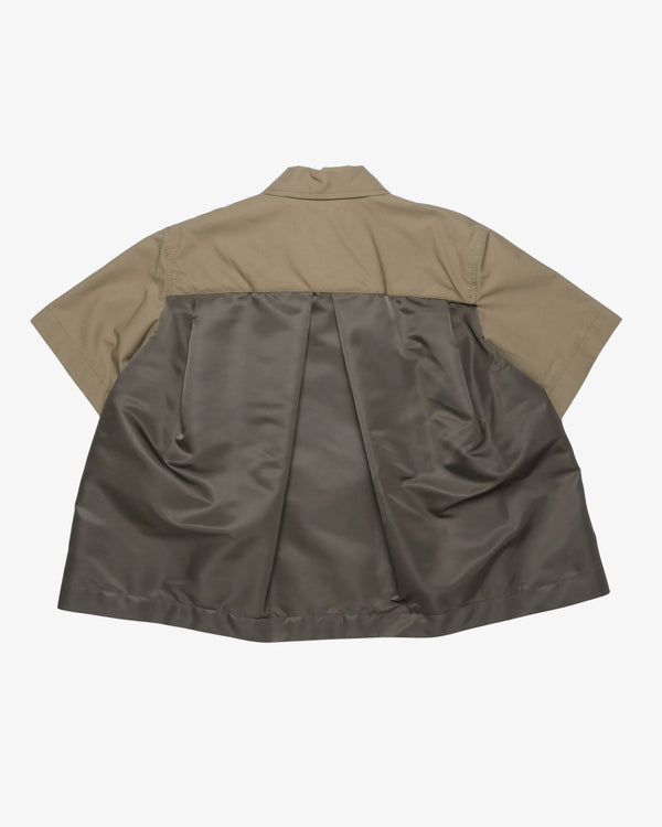 SACAI - Women's Cotton Weather Shirt - (Beige)