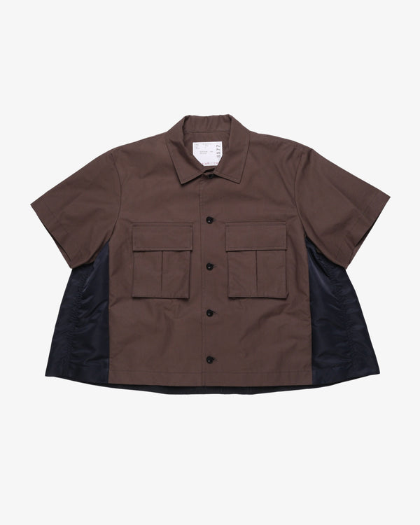 SACAI - Women's Cotton Weather Shirt - (Khaki)