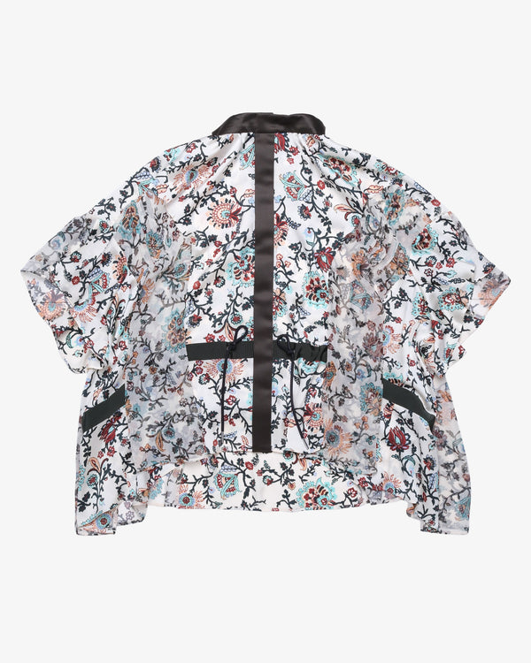 SACAI - Women's Floral Print Blouse - (White)