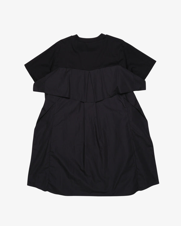 SACAI - Women's Poplin X Cotton Jersey T-Shirt - (Black)