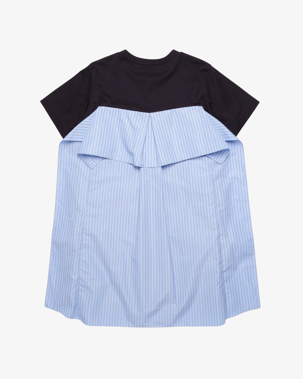 SACAI - Women's Poplin X Cotton Jersey T-Shirt - (Navy)