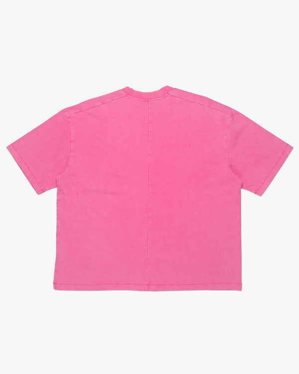 AGAINST LAB  - Men's S. Stitch Washed Cropped Tee - (Pink)