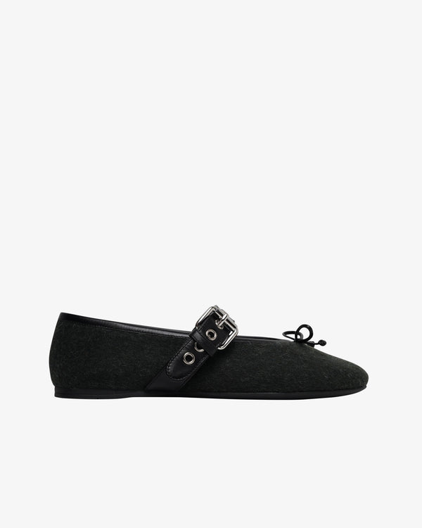 MIU MIU - Women's Flanella Flat Shoes - (Green)