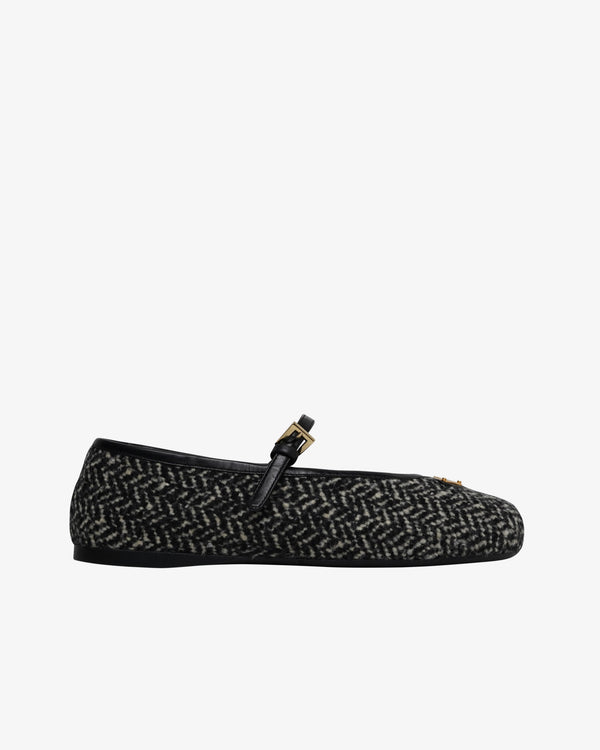Prada - Women's Tweed Chevronflat Shoes - (Multi)