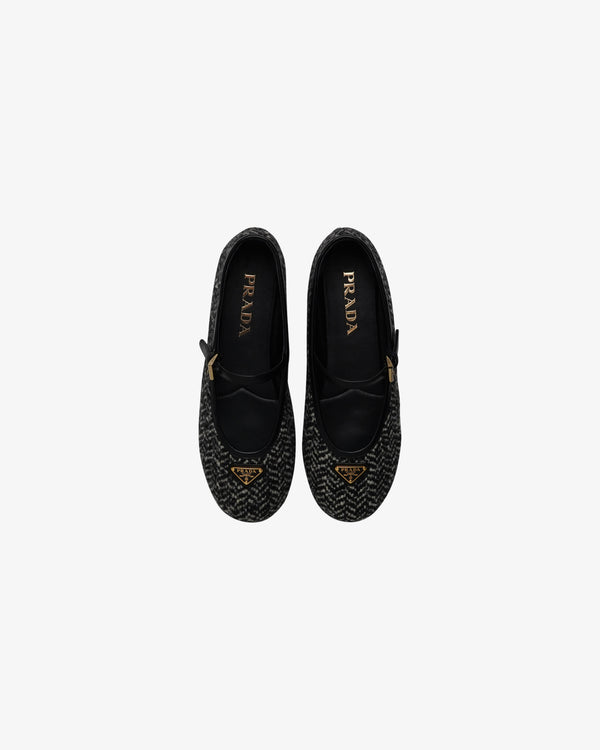 Prada - Women's Tweed Chevronflat Shoes - (Multi)