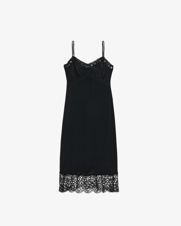 SIMONE ROCHA - Women's Lace Trim Slip Dress - (Black)