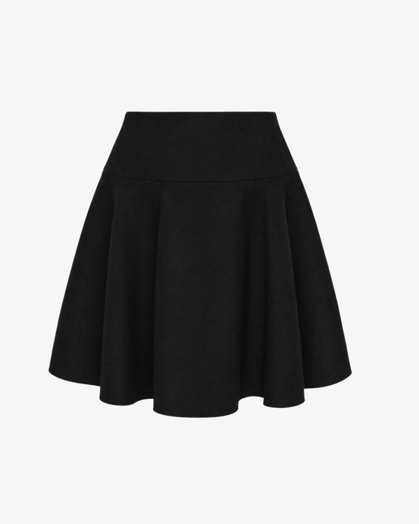 ALAÏA - Women's Skater Skirt Light Felted Wool - (Black)