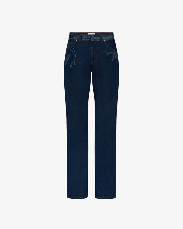 Jean Paul Gaultier - Women's The Denim Trompe L’Œil Jeans - (Denim)