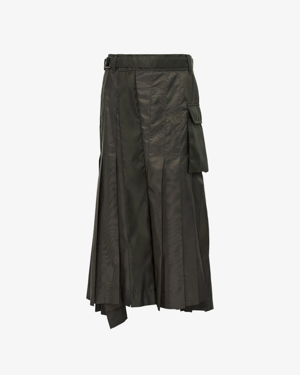 SACAI - Women's Nylon Twill Mix Skirt - (Khaki531)