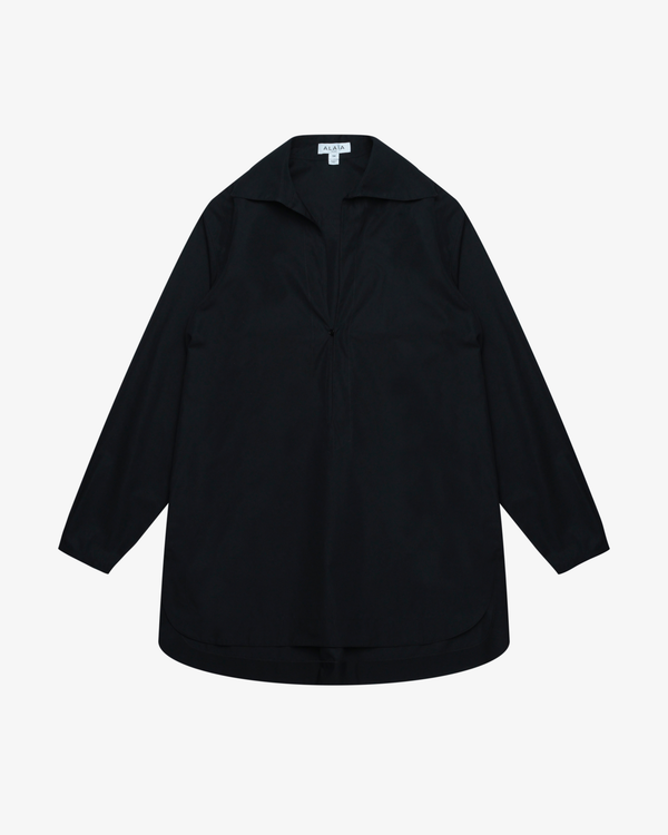ALAÏA - Women's Tunic Shirt Cotton Poplin - (Black)